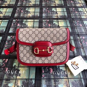 Bolsa Gucci Horsebit 1955 "Beige/Red"