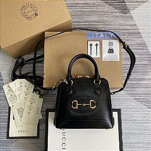 Bolsa Gucci Mini Horsebit 1955 Mini Top Handle Bag "Black"