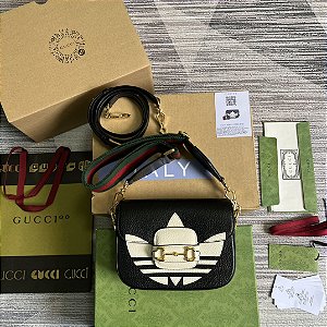 Bolsa Gucci  Mini Horsebit 1955 Adidas x Gucci "Black/White"