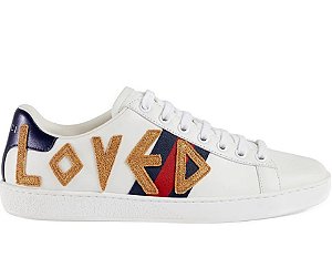 Tênis Gucci Ace "White/Loved"