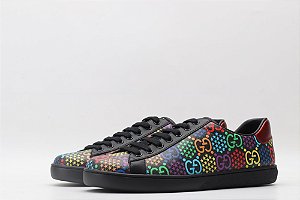 Tênis Gucci Ace "Black/GG Psychedelic"