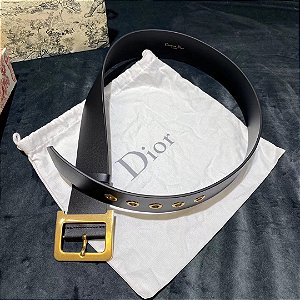 Cinto Christian Dior D "Black/Gold" (PRONTA ENTREGA)