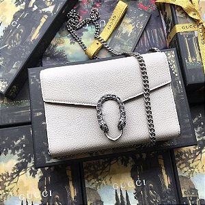 Bolsa Gucci Dionysus Crystals "White/Silver"