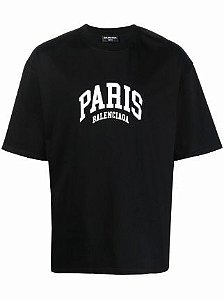 Camiseta Balenciaga com logo Paris "Black"
