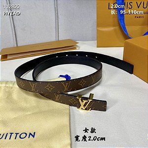 Cinto Louis Vuitton Reversível "Monogram/Black"