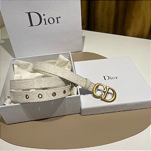 Cinto Christian Dior  CD "Oblique White"