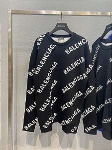 Suéter Balenciaga em logo "Black"