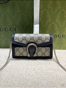 Bolsa Gucci Dionysus Classic Super Mini "Beige/Bue"