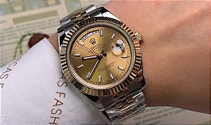 Relógio Rolex Oyster Perpetual Day-Date "Gold&Silver"