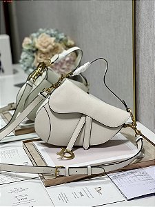 Bolsa Dior Saddle com alça "White"