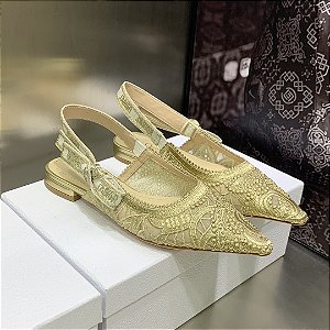 Sapatilha Dior Slingback J'Adior "Gold"