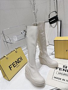 Bota Fendi Plataforma " White"