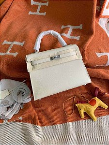 Bolsa Hermès Kelly Epsom 25 "Off White"