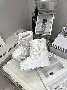 Bota Prada Nylon Gabardine "White"