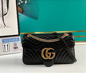Bolsa Gucci GG Marmont Matelassé Medium  "Black"