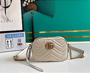 Bolsa Gucci Marmont Camera Bag Mini "Off White"
