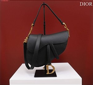 Bolsa Dior Saddle Mini "Black/Gold"