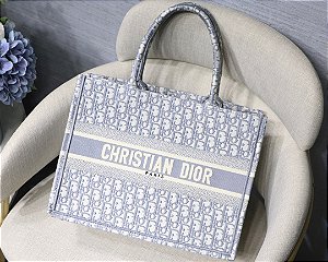 Bolsa Dior Book Tote Oblique "Gray"