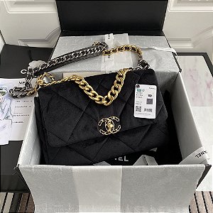 Bolsa Chanel 19 Velvet "Black"