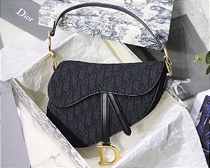 Bolsa Dior Saddle Oblique Jacquard "Black"