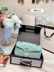 Bolsa Gucci GG Marmont  Pequena "Pastel Blue"