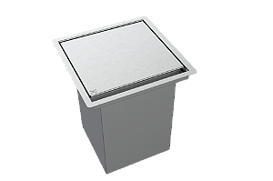 Lixeira Inox 3,9 L Para Bancada - Calha Escorredora