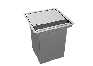 Lixeira Inox Quadrada Embutir 5 L Para Bancada