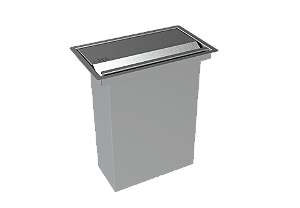 Lixeira Retangular De Embutir Bancada Inox 5,1 L