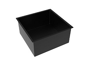 Cuba Inox Pintada Preto Embutir Quadrada Gourmet 300 X 300