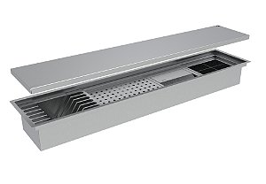 Escorredor Embutido Inox 90cm Com Tampa