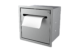 Suporte Papel Higiênico Para Embutir na Parede Inox
