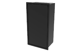 Lixeira Retangular Preta 5,3 L Para Parede - Tampa Click