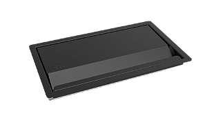 Porta Tomada De Embutir Inox Preto 3 Tomadas 20a