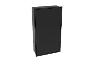 Lixeira Retangular Preta 15 L Para Parede - Tampa Click