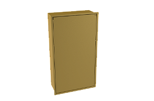 Lixeira Retangular Dourada 15 L Para Parede - Tampa Click