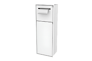 Armário De Embutir Na Parede Branco C/ Spt Papel Higiênico