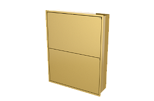 Armário Dourado Embutir na Parede para Pratos e Copos