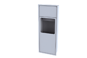 Lixeira Retangular Embutir Na Parede 10l Branca Para Lavabo