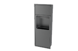 Lixeira Retangular Embutir Na Parede 10l Inox Para Lavabo