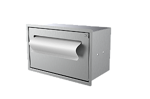 Suporte Papel Toalha Para Embutir na Parede Inox - Tampa Click