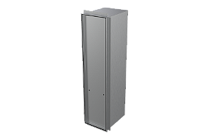 Porta Escova Sanitária de Embutir Porcelanato Aço Inox - Tampa Click