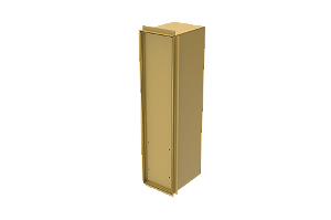 Porta Escova Sanitária de Embutir Porcelanato Aço Inox Dourado - Tampa Click