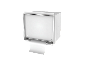 Suporte Papel Higiênico Embutir Na Parede Porcelanato Branco - Tampa Click