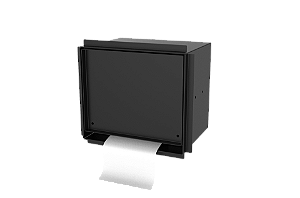 Suporte Papel Higiênico Embutir Na Parede Porcelanato Preto - Tampa Click