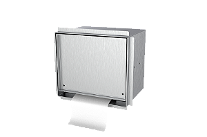 Suporte Papel Higiênico Embutir Na Parede Porcelanato Inox - Tampa Click