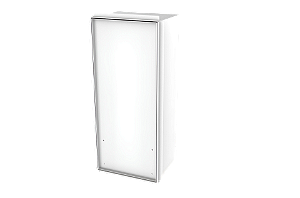 Lixeira Retangular Branca 5l Parede Porcelanato - Tampa Click