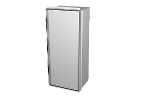 Lixeira Retangular Inox 5l Parede Porcelanato - Tampa Click