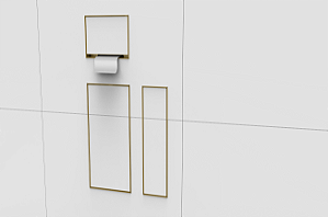 Kit Lixeira + Porta Escova + Spt Papel - Embutir Porcelanato