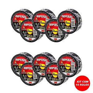 Kit Com 10 Rolos Fita Isolante 3M - Imperial 5 Metros X 18mm