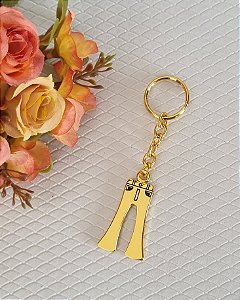 CHAVEIRO ENFEITE DOURADO MODELO CALÇA